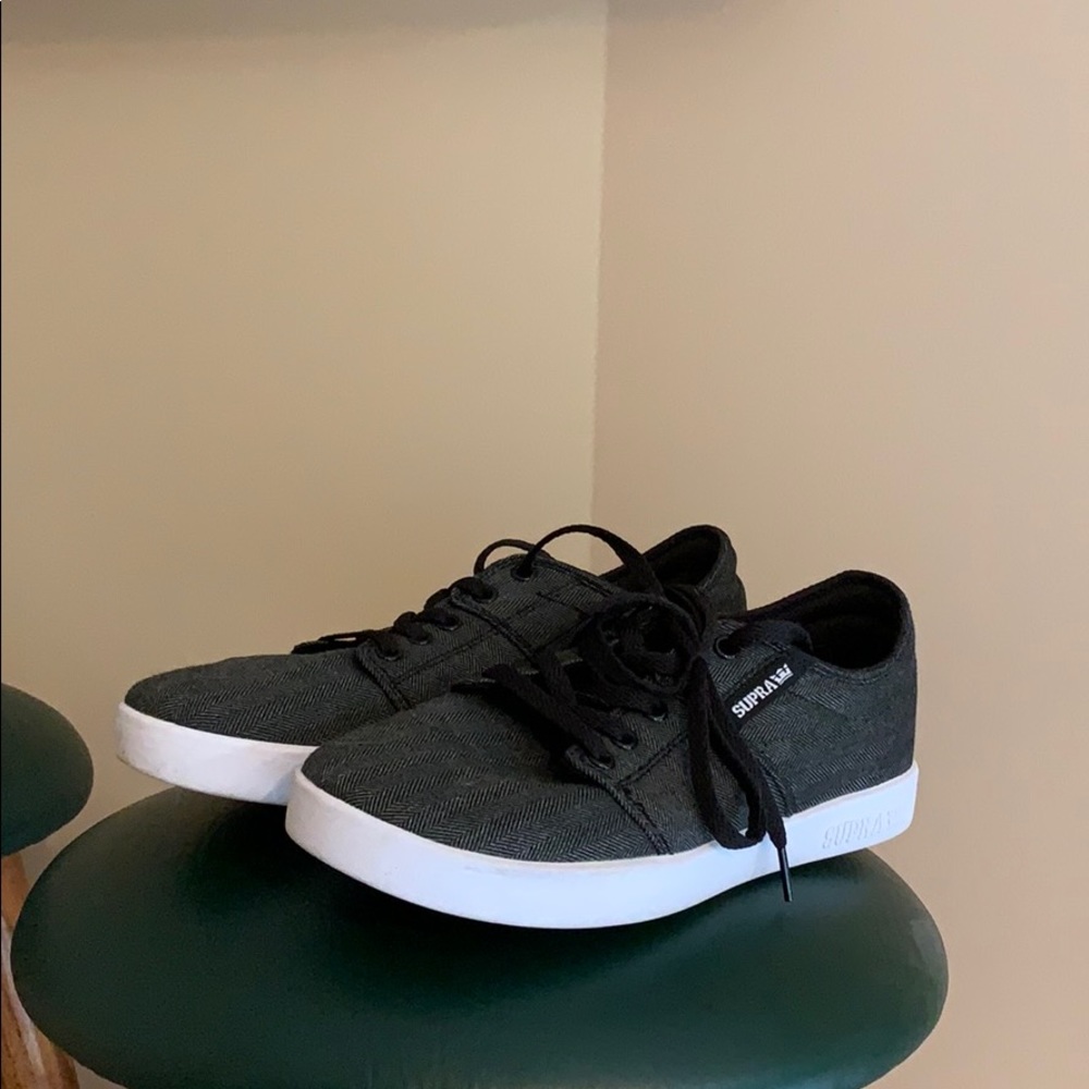 Black/Gray Supra Sneakers